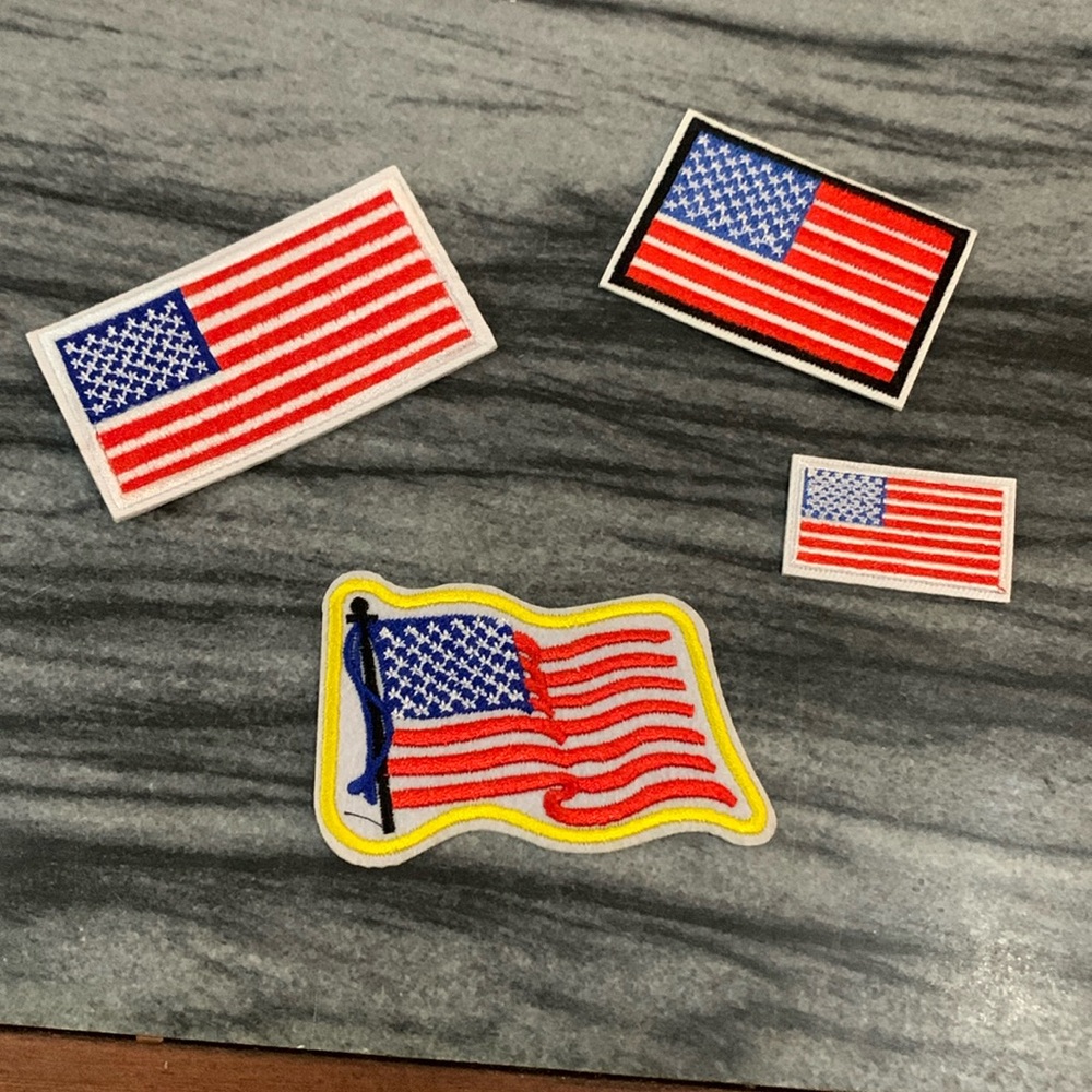 New! Set of 4 USA flag patches